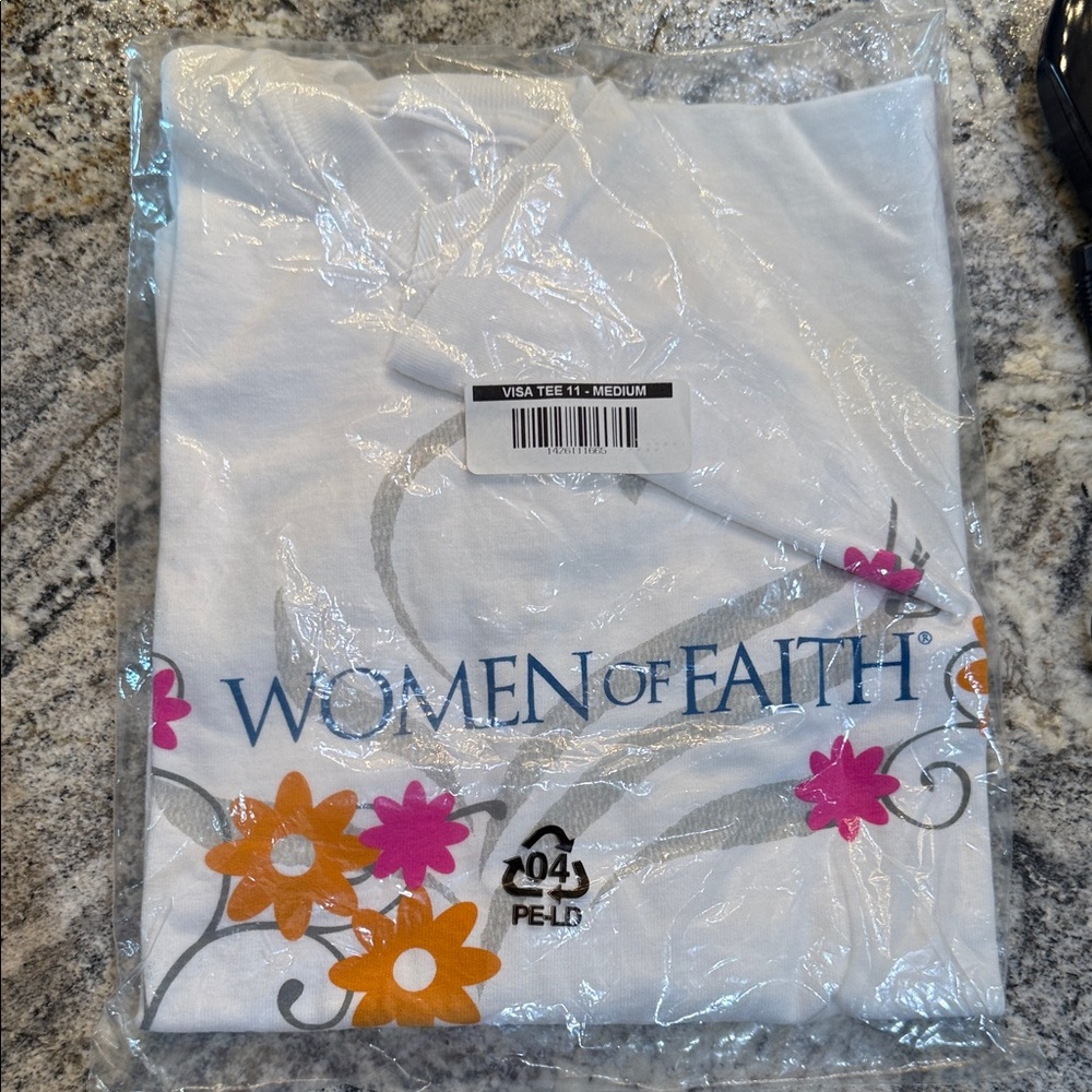 White Floral Logo Tee